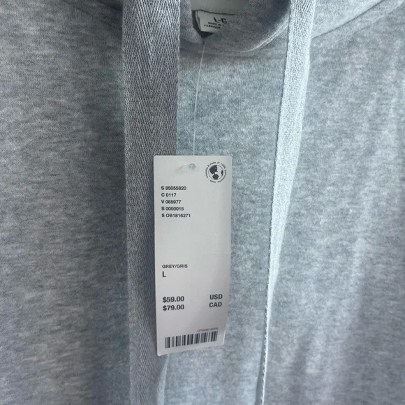 NWT BDG Urban Outfitters Gray Pullover Hoodie Sweatshirt Size L - Picture 7 of 16